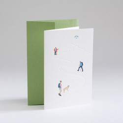 Greeting card A6 - Gmund - Traces at Lake Hiker