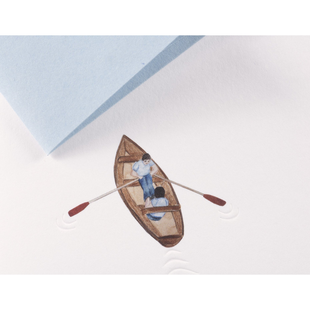 Greeting card A6 - Gmund - Traces at Lake Rowing Boat