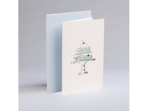 Kartka okolicznościowa A6 - Gmund - Illustration Birthday Cake