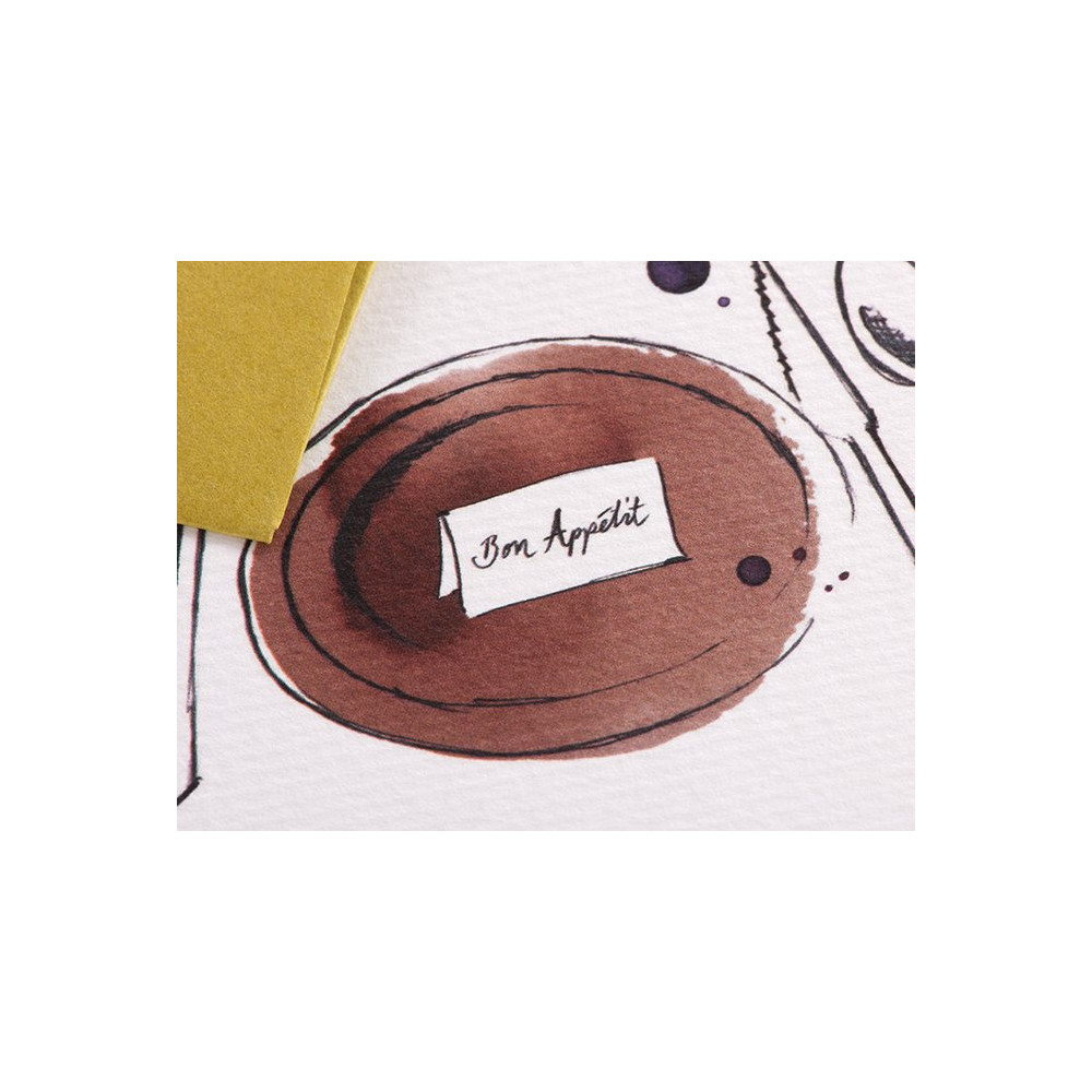 Kartka okolicznościowa A6 - Gmund - Illustration Bon Appétit