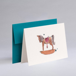 Kartka okolicznościowa A6 - Gmund - Illustration Rocking Horse