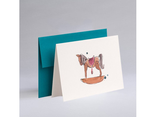 Greeting card A6 - Gmund - Illustration Rocking Horse