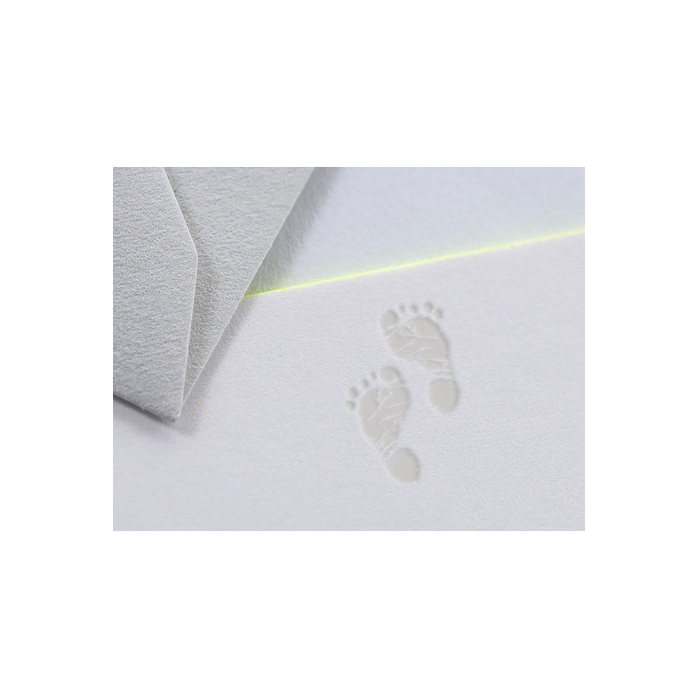 Kartka okolicznościowa A6 - Gmund - Icon Baby Footprint
