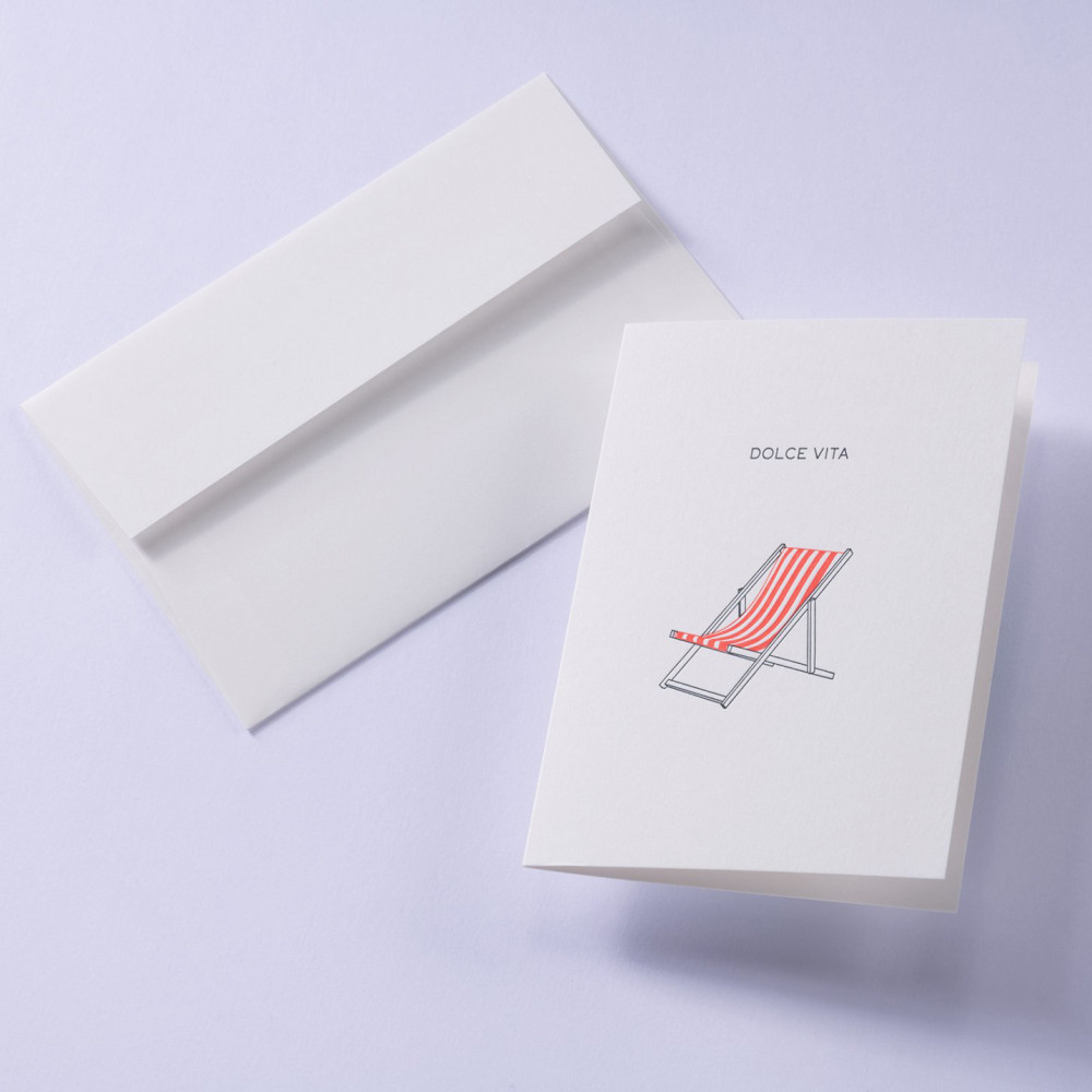Greeting card A6 - Gmund - Letterpress² Dolce Vita
