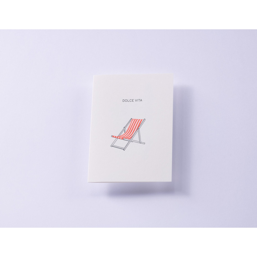 Greeting card A6 - Gmund - Letterpress² Dolce Vita