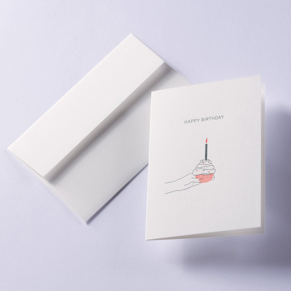 Kartka okolicznościowa A6 - Gmund - Letterpress² Happy Birthday