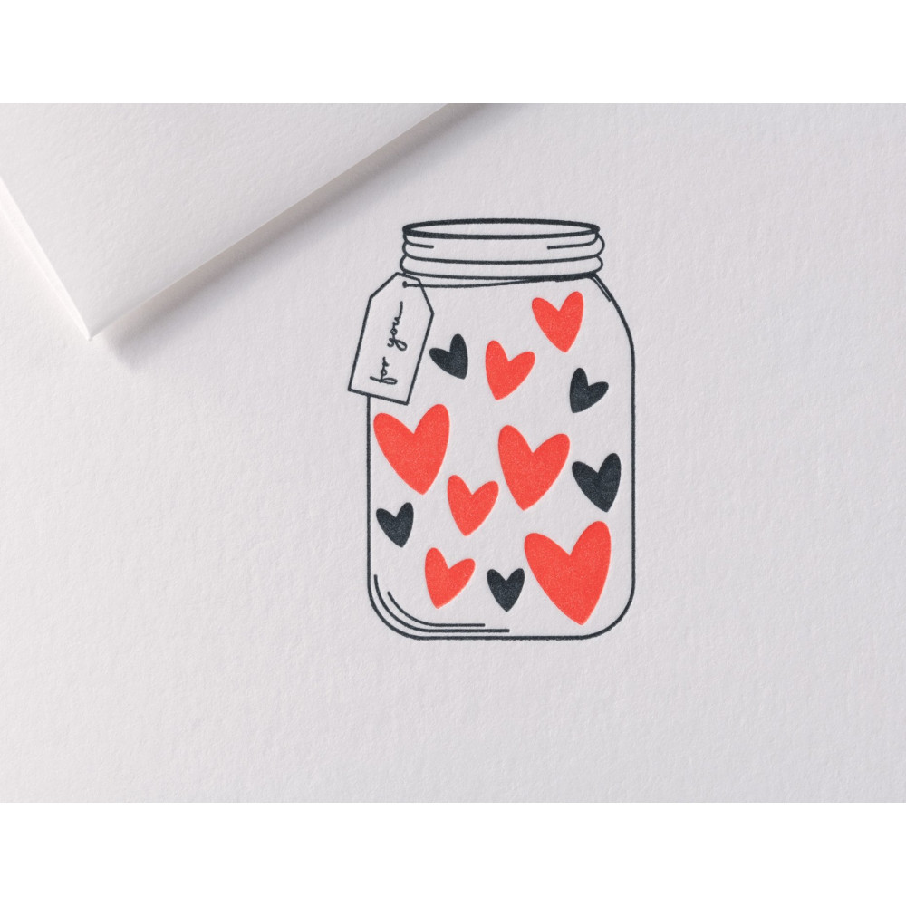 Greeting card A6 - Gmund - Letterpress² Merci
