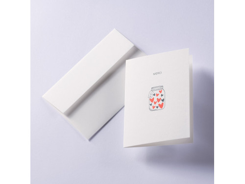 Greeting card A6 - Gmund - Letterpress² Merci