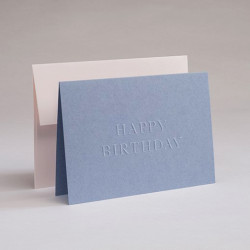 Greeting card A6 - Gmund - Blind Stamp Happy Birthday