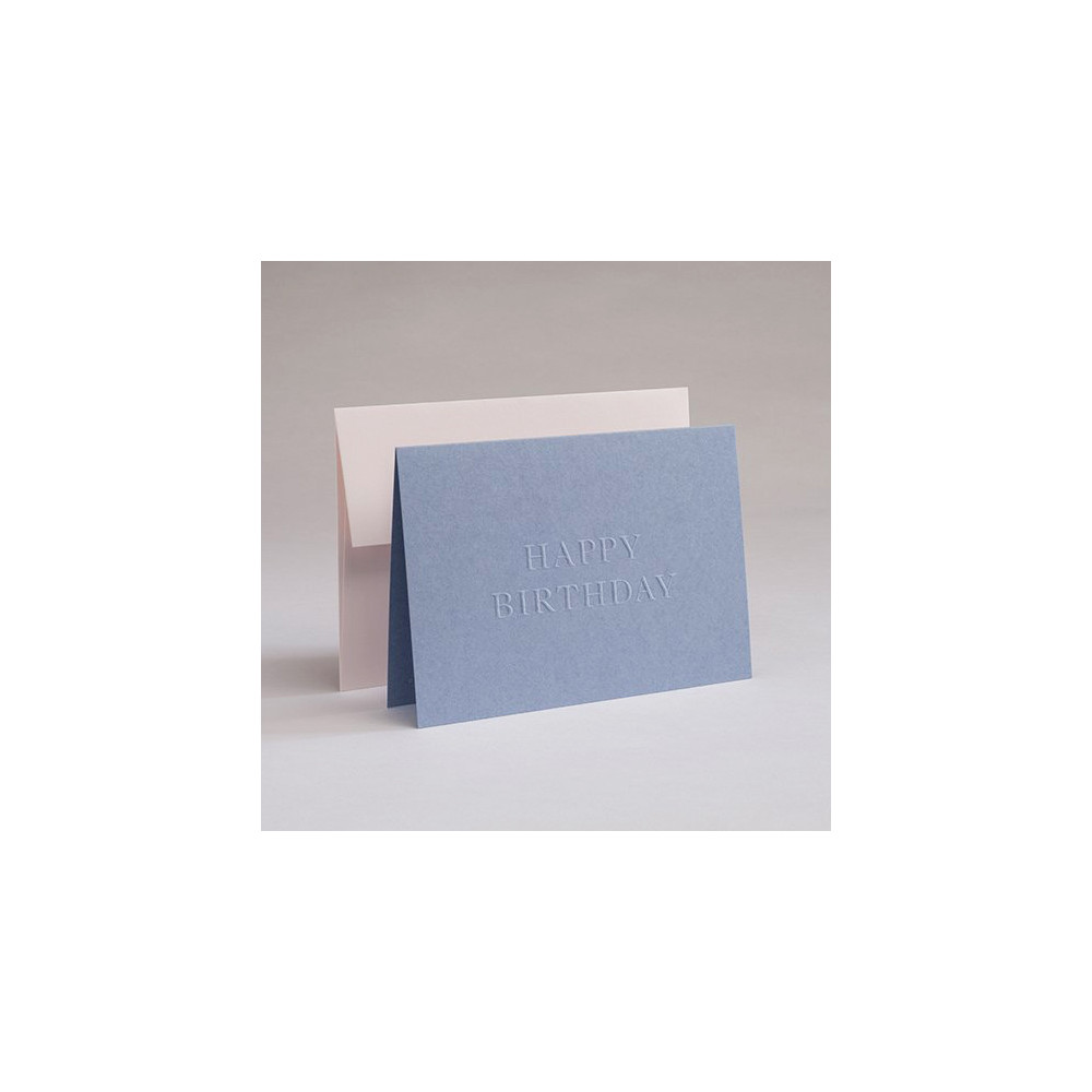 Greeting card A6 - Gmund - Blind Stamp Happy Birthday