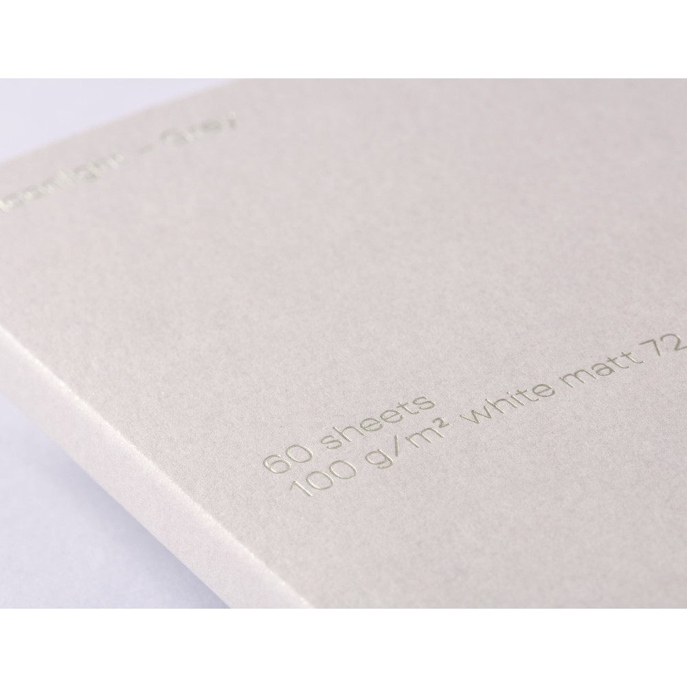 Plain Note(pad) B6 - Gmund - Moonlight Grey 100 g 60 sheets