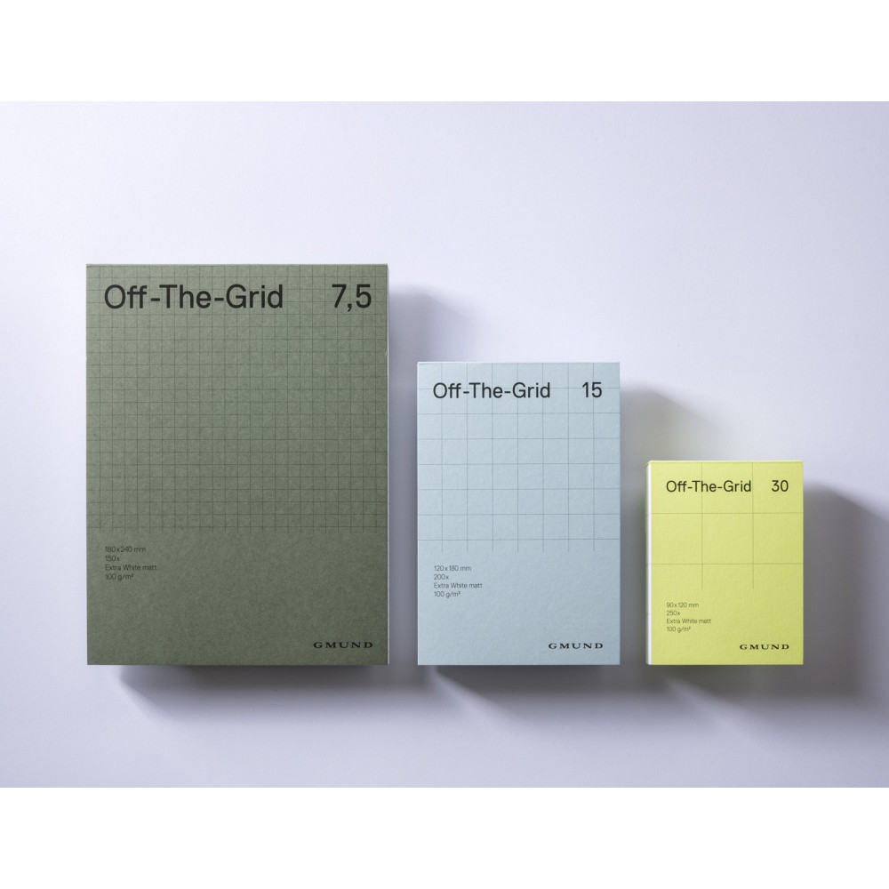 Squared Off-The-Grid 7,5 notepad - Gmund - Forest 100 g 150 sheets