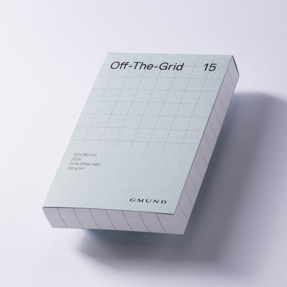Squared Off-The-Grid 15 notepad - Gmund - Sky 100 g 200 sheets