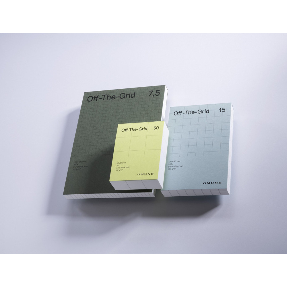 Notes w kratkę Off-The-Grid 30 - Gmund - Lime 100 g 250 ark.