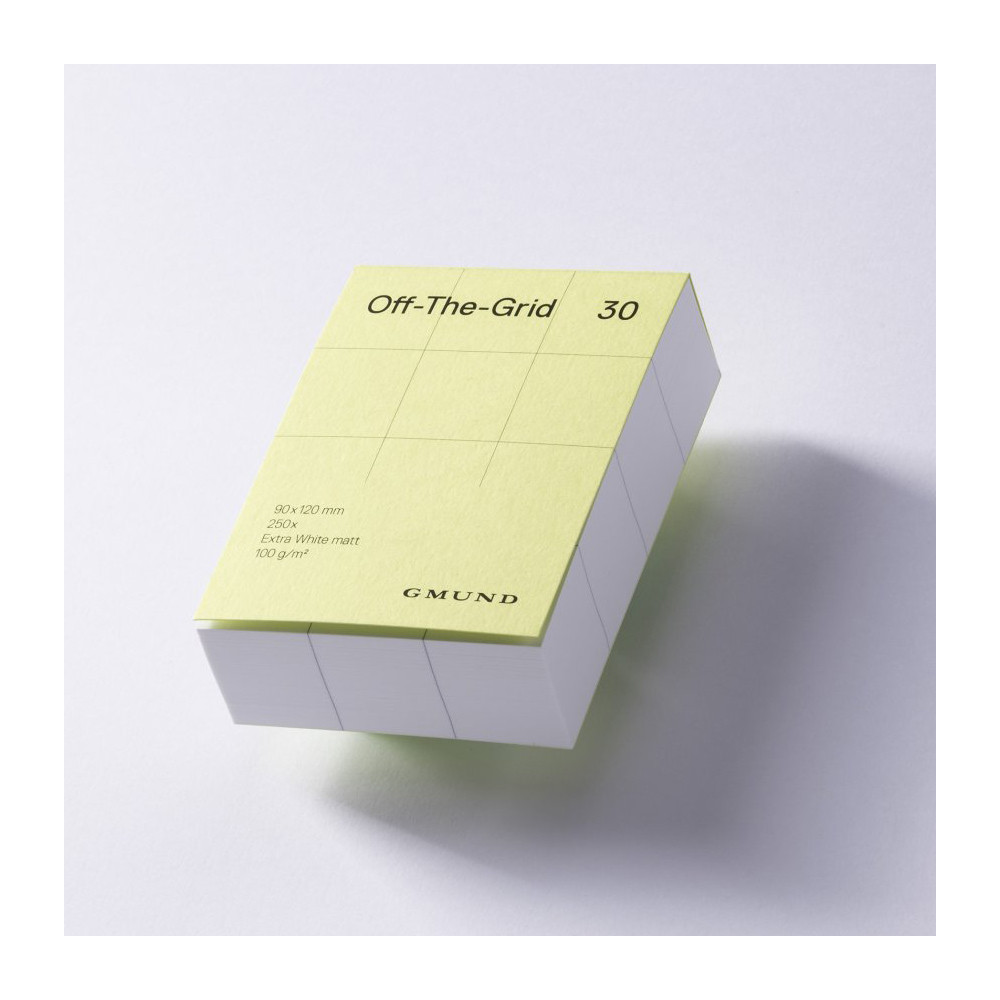 Squared Off-The-Grid 30 notepad - Gmund - Lime 100 g 250 sheets