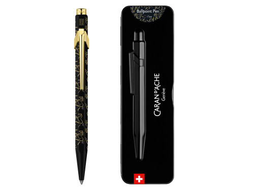 849 ballpoint pen Year of The Horse - Caran d'Ache - black and gold