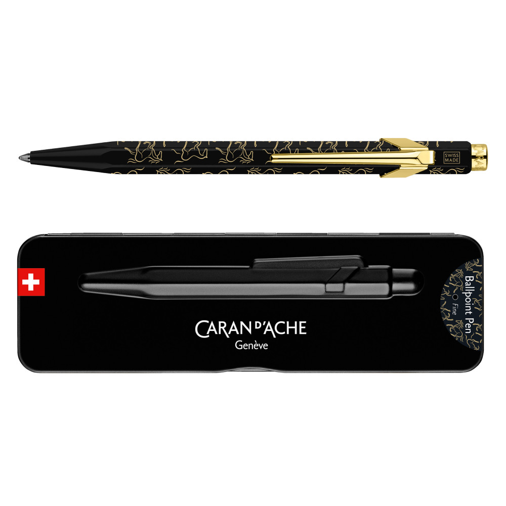 849 ballpoint pen Year of The Horse - Caran d'Ache - black and gold