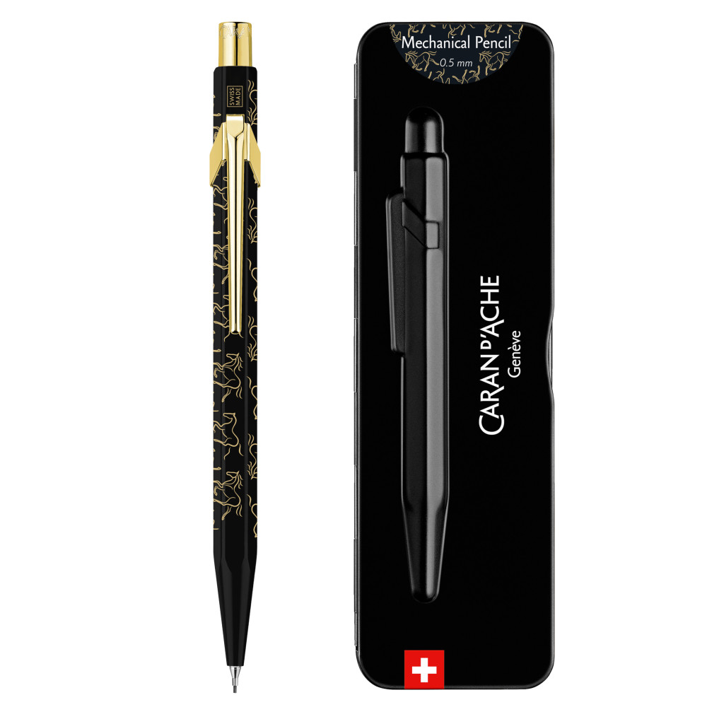 Ołówek mechaniczny 849 Year of The Horse w etui - Caran d'Ache - czarny 0,5 mm