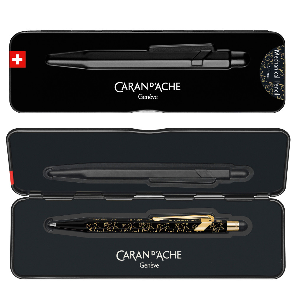 Mechanical pencil 849 Year of The Horse - Caran d'Ache - Black & Gold 0,5 mm