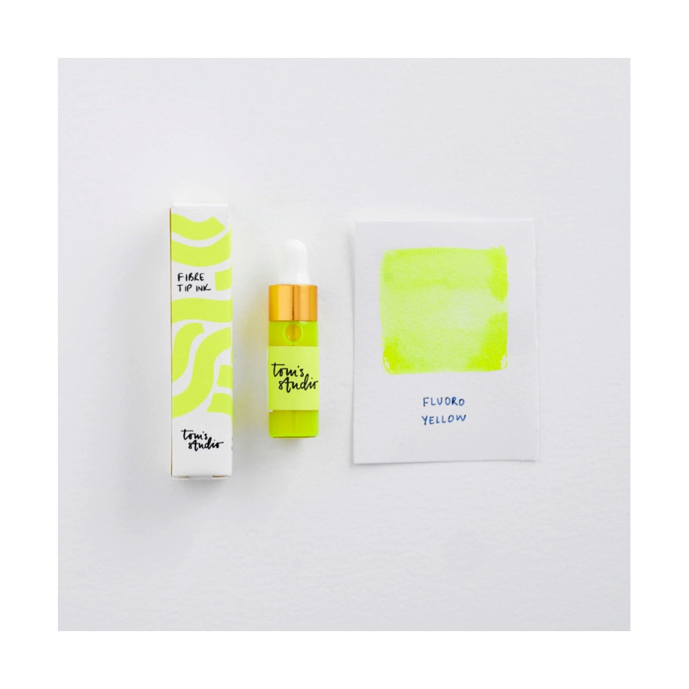 Mini tusz do zakreślaczy Ori - Tom's Studio - Fluoro Yellow 5 ml