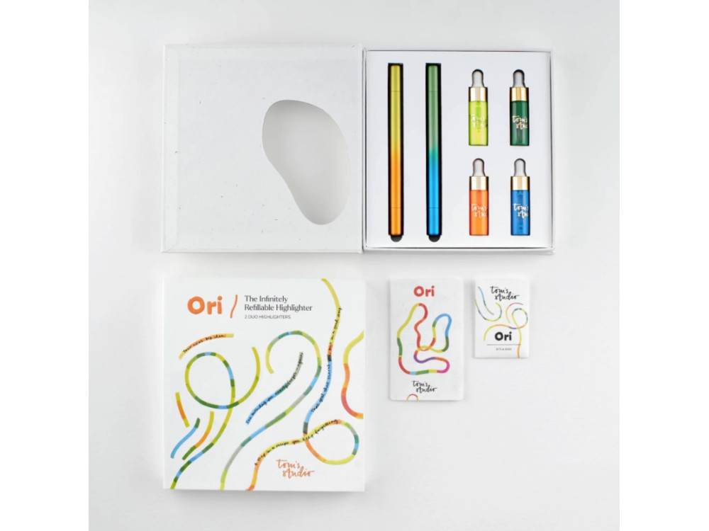 Set of Ori highlighters - Tom’s Studio - Orange Yellow & Blue Green 2 pcs