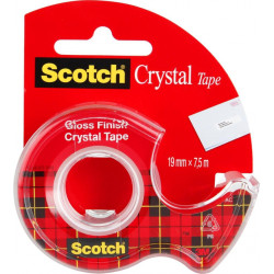 Taśma biurowa Crystal z dyspenserem - Scotch - transparentna 19 mm x 7,5 m