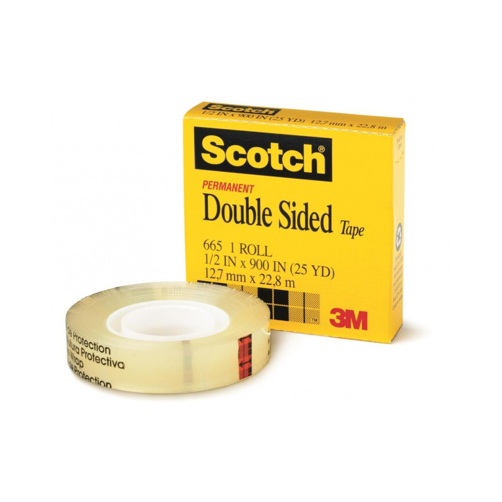 Taśma biurowa dwustronna - Scotch - transparentna 12 mm x 22,8 m