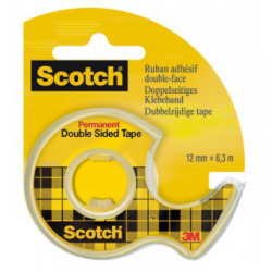 Double-sided office tape with dispenser - Scotch - transparent 12 mm x 6,3 m