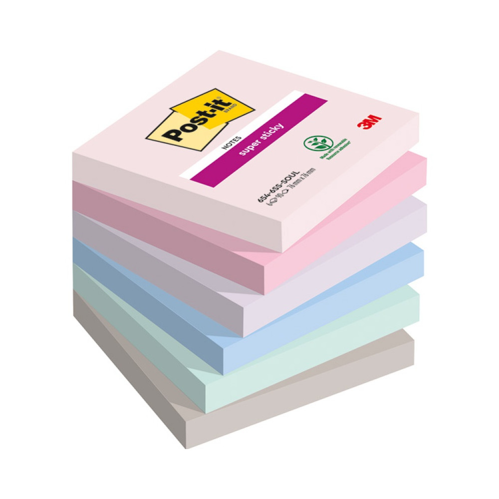 Soulful Sticky notes 76 x 76 mm - Post-it - 6 x 90 pcs