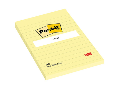 Ruled sticky notes 102 x 152 mm - Post-it - 100 pcs