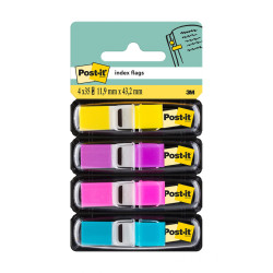 Index flags 11,9 x 43,2 mm - Post-it - neon 4 x 35 pcs