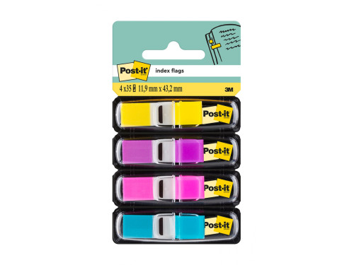Index flags 11,9 x 43,2 mm - Post-it - neon 4 x 35 pcs