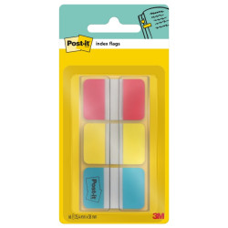Zakładki indeksujące 25,4 x 38,1 mm - Post-it - 3 x 22 szt.