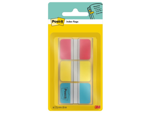 Index flags 25,4 x 38,1 mm - Post-it - 3 x 22 pcs