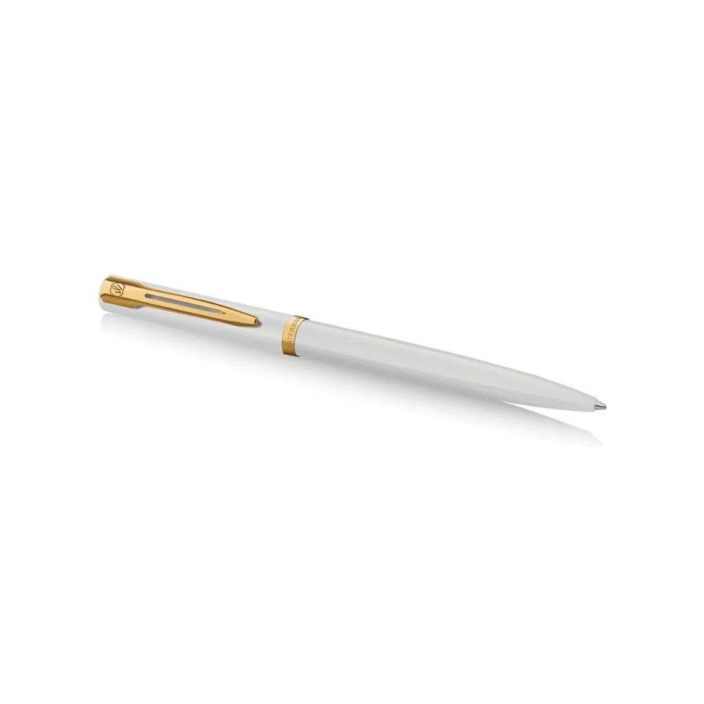 Ballpoint pen Impression with box - Waterman - White Gold Trim