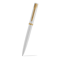 Ballpoint pen Impression with box - Waterman - White Gold Trim