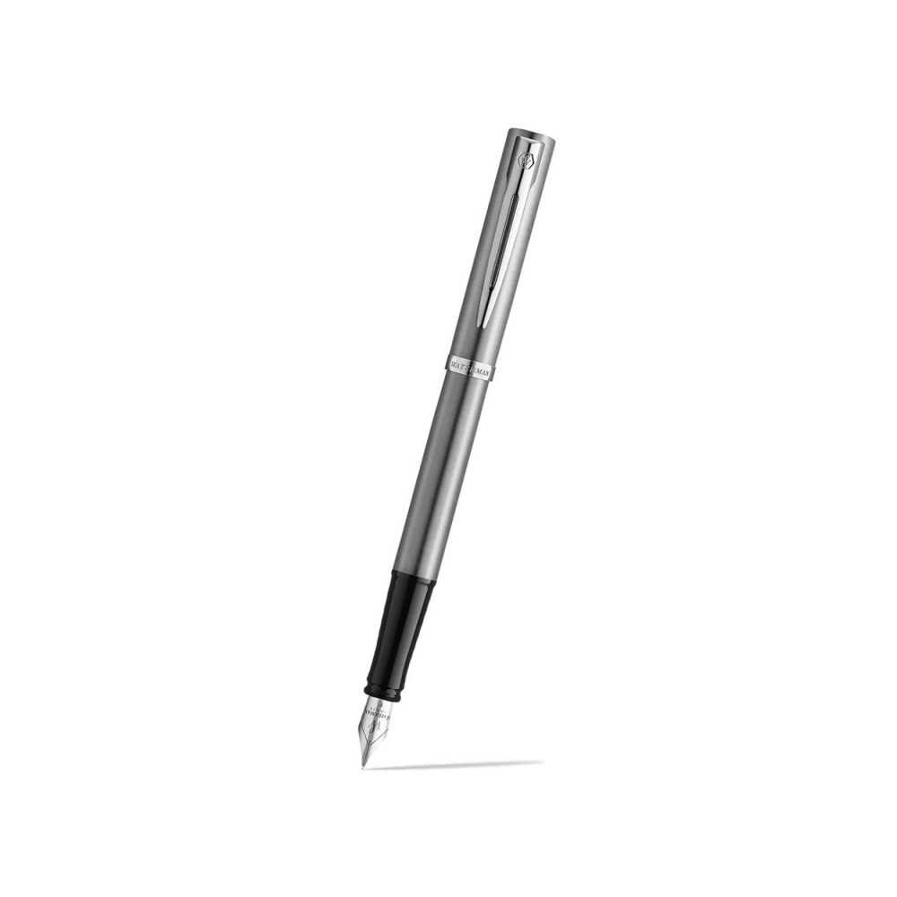 Fountain pen Impression with box - Waterman - Steel Chrome Trim M