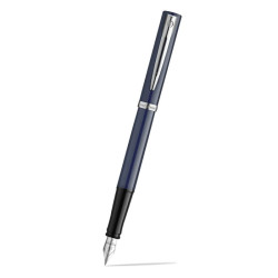 Fountain pen Impression with box - Waterman - Blue Chrome Trim M