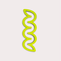 Helix 3D printed bookmark - The Completist. - Chartreuse