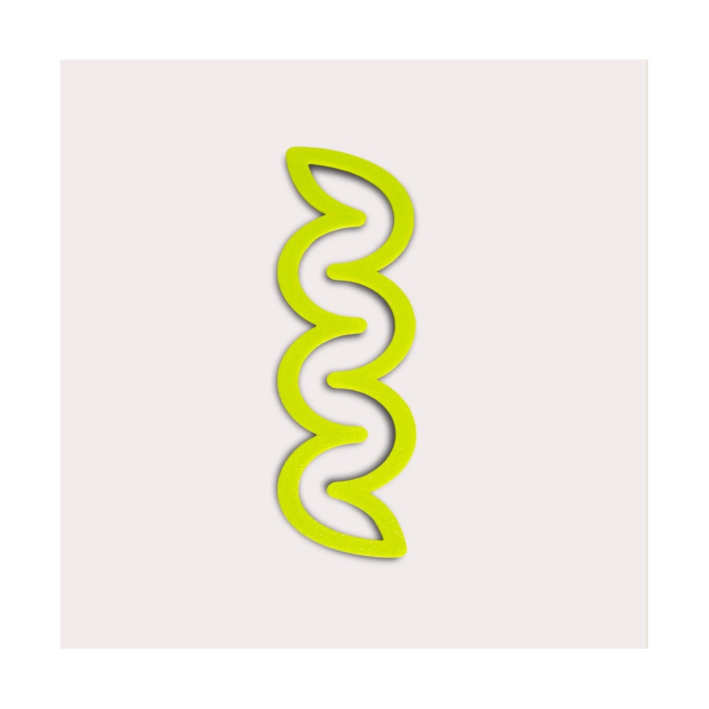 Helix 3D printed bookmark - The Completist. - Chartreuse