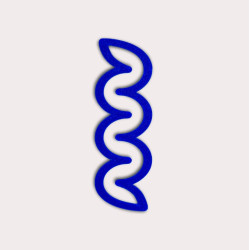 Helix 3D printed bookmark - The Completist. - Ultramarine