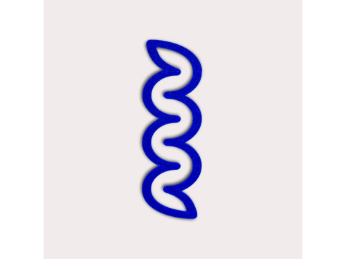 Helix 3D printed bookmark - The Completist. - Ultramarine