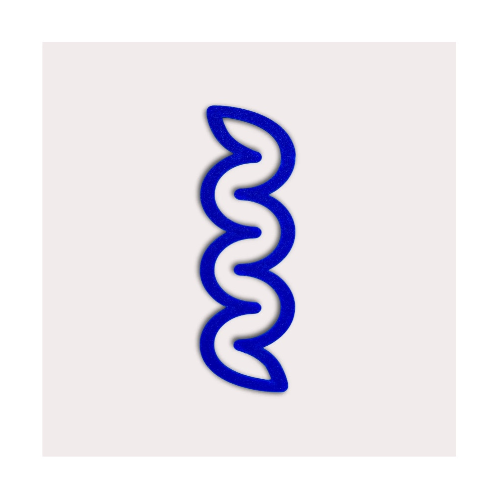 Helix 3D printed bookmark - The Completist. - Ultramarine