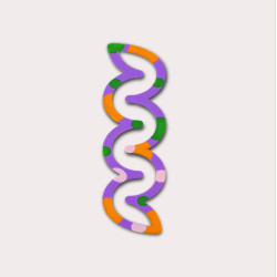 Helix 3D printed bookmark - The Completist. - Multicolour