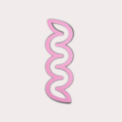 Helix 3D printed bookmark - The Completist. - Bubblegum