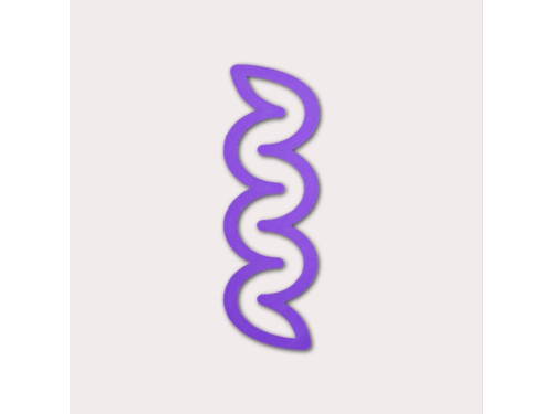 Helix 3D printed bookmark - The Completist. - Lavender