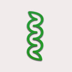 Helix 3D printed bookmark - The Completist. - Emerald