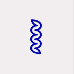 Mini Helix 3D printed bookmark - The Completist. - Ultramarine