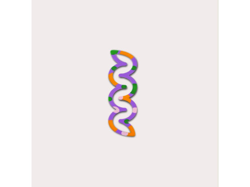 Mini Helix 3D printed bookmark - The Completist. - Multicolour