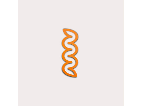 Mini Helix 3D printed bookmark - The Completist. - Mandarin